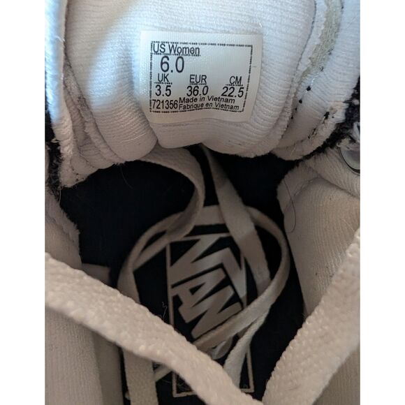 Vans Sk8-Hi Women’s 6 Black White Checkerboard Butterfly High Top Sneakers - Picture 9 of 9